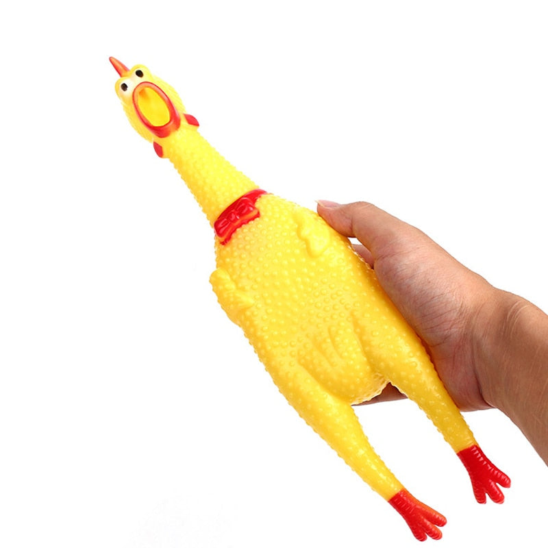 Squawkie Talkie Screaming Chicken Chew Toy