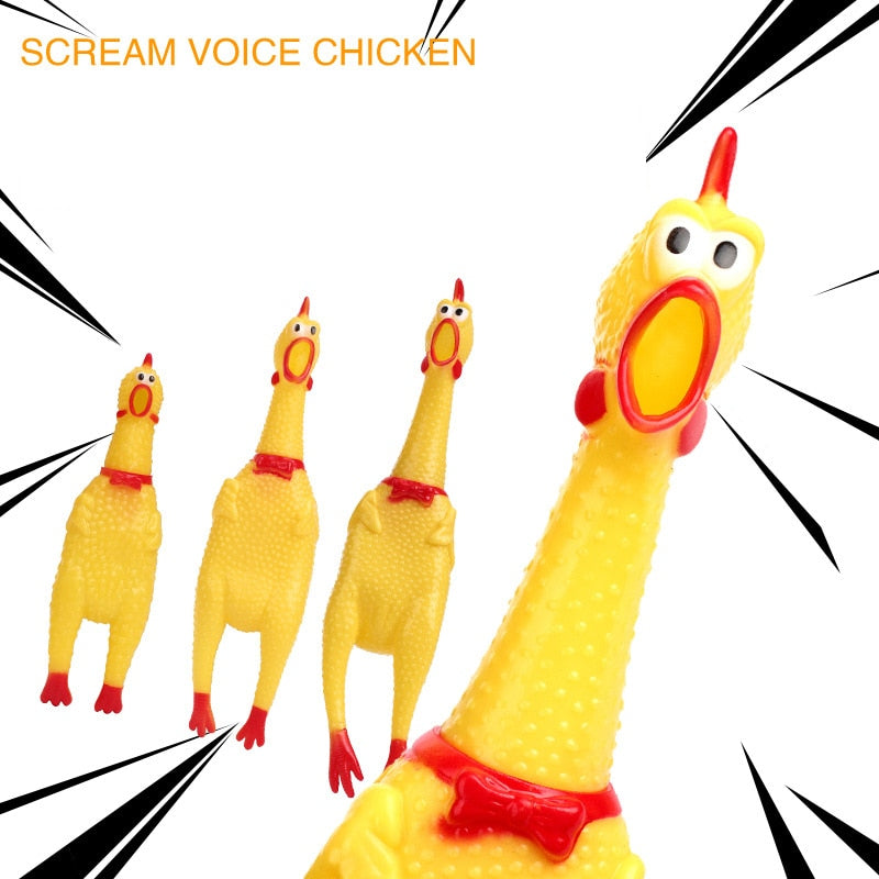 Squawkie Talkie Screaming Chicken Chew Toy