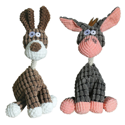 Squeaky Donkey Shape Chew Toy